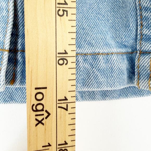 Sezane Savine Skirt Denim Jean Mini Skirt Light Wash Women's 36 US 4 - Picture 10 of 11